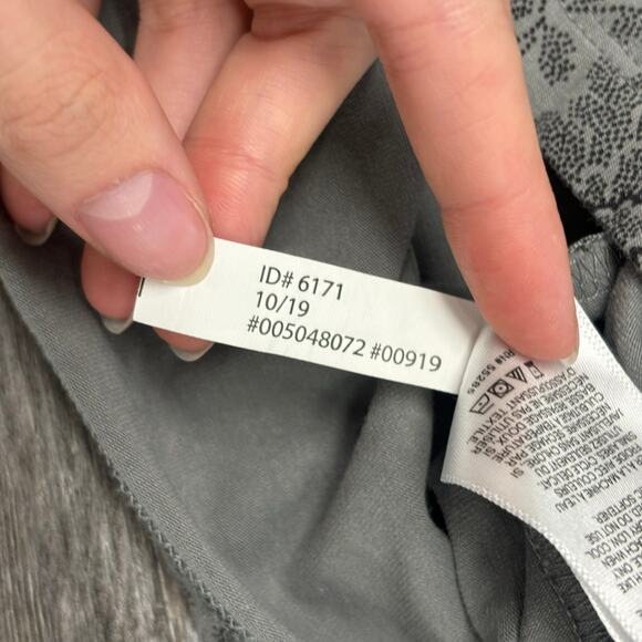 Express Floral AOP Gray Mens L Stretch Moisture Wicking Short Sleeve Polo Shirt - Picture 6 of 11